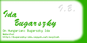 ida bugarszky business card